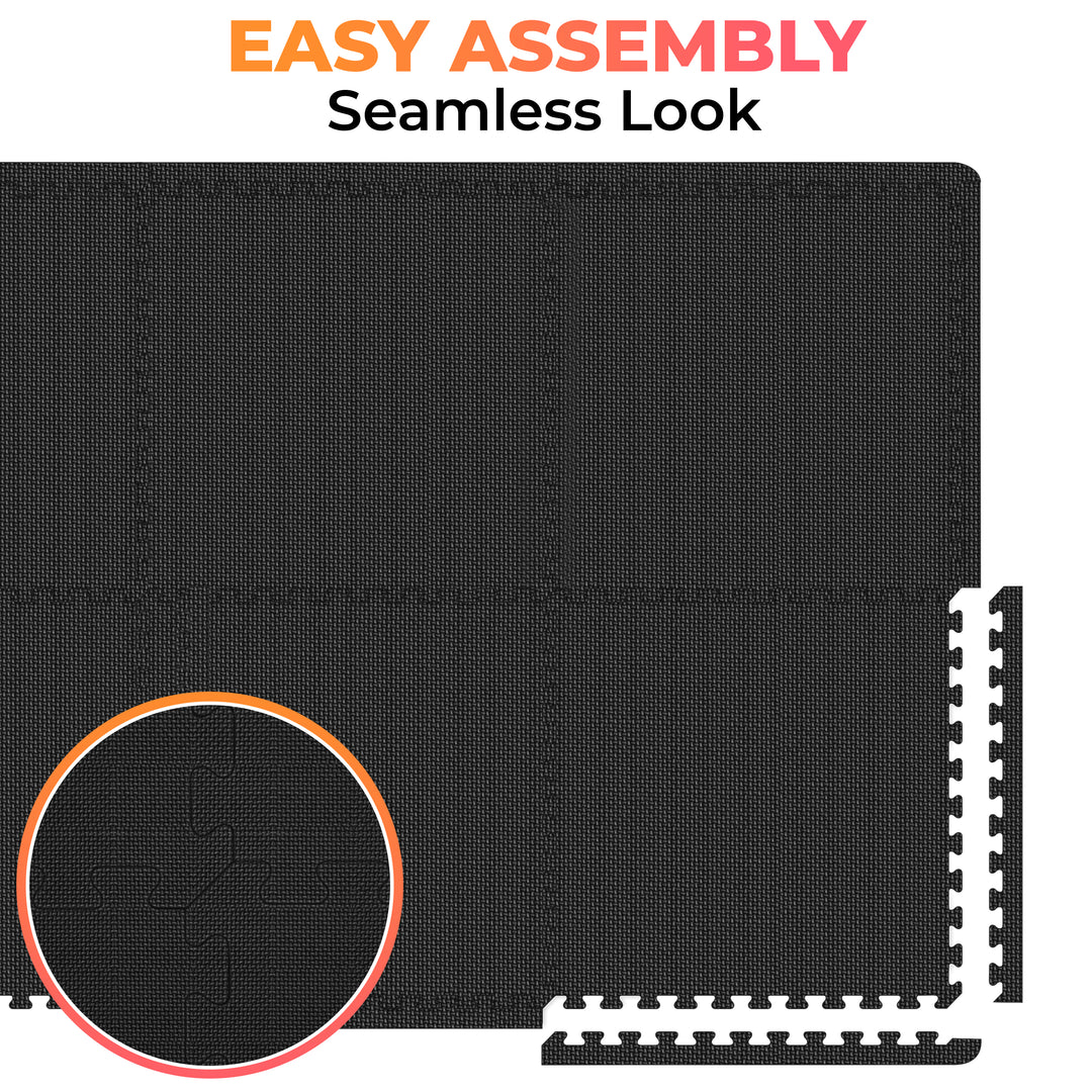 Interlocking Exercise Mat Set, 6 Piece Set