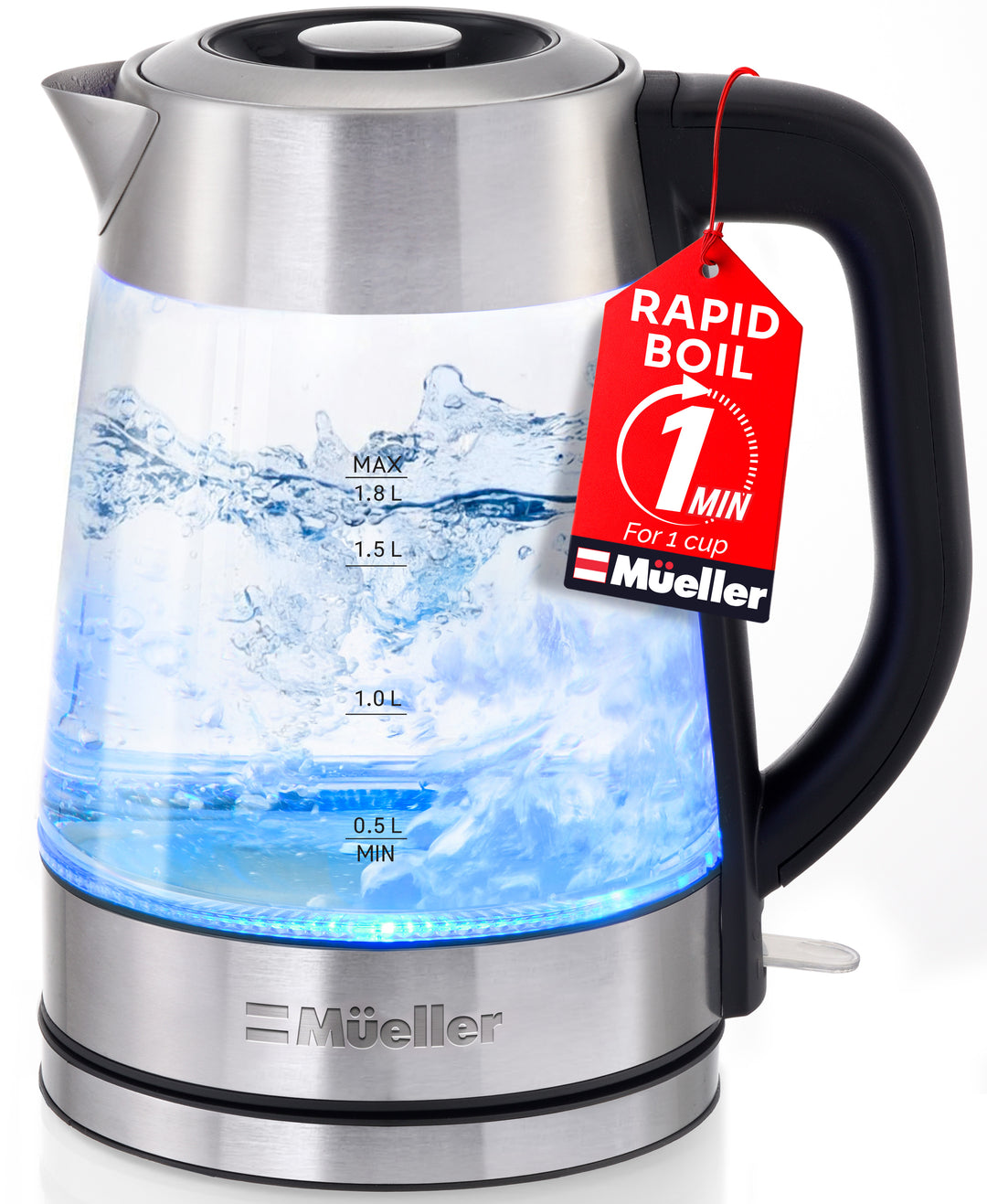 Mueller Kettle presented on a white background. 