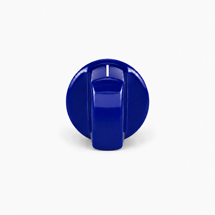 Blue knob on a white background