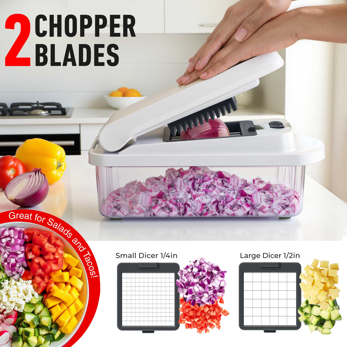 8 Blade Vegetable Chopper - The Original Chopper Pro | Since 2013 ...