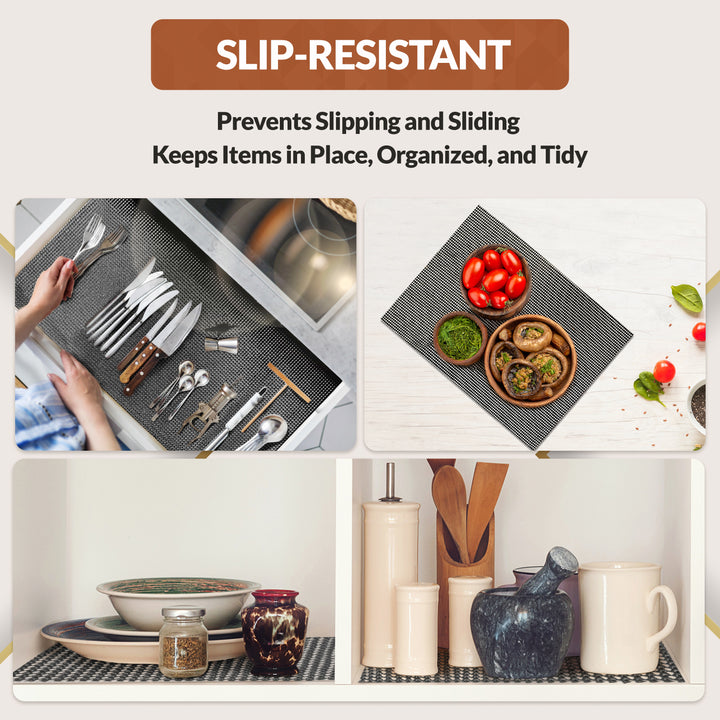 Slip-resistant mat used in various kitchen settings to prevent slipping and sliding.