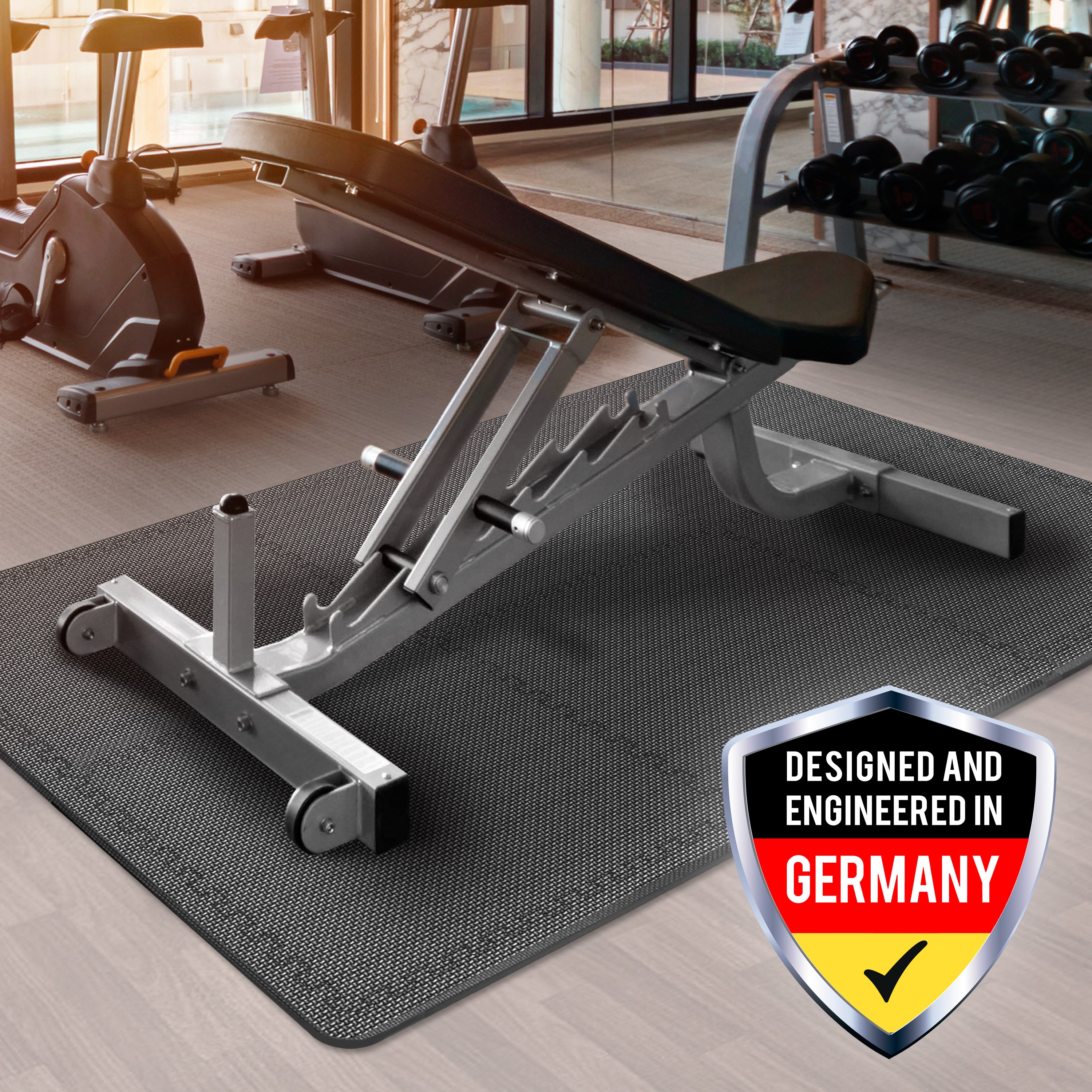 Interlocking Exercise Mats – 6 Piece Home Gym Set – Mueller Home