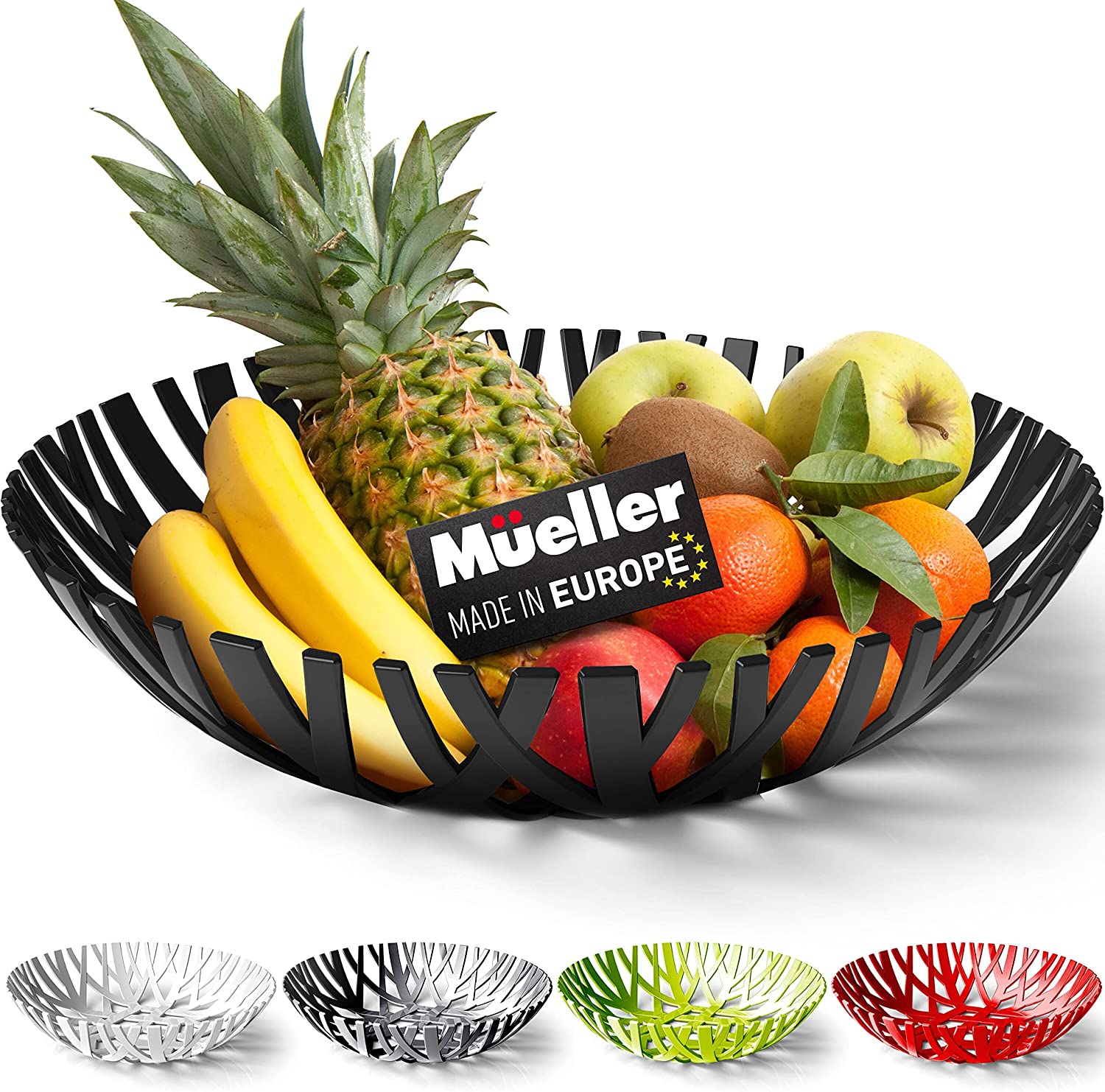 Mullearhome_Decorative Fruit Bowl – Black