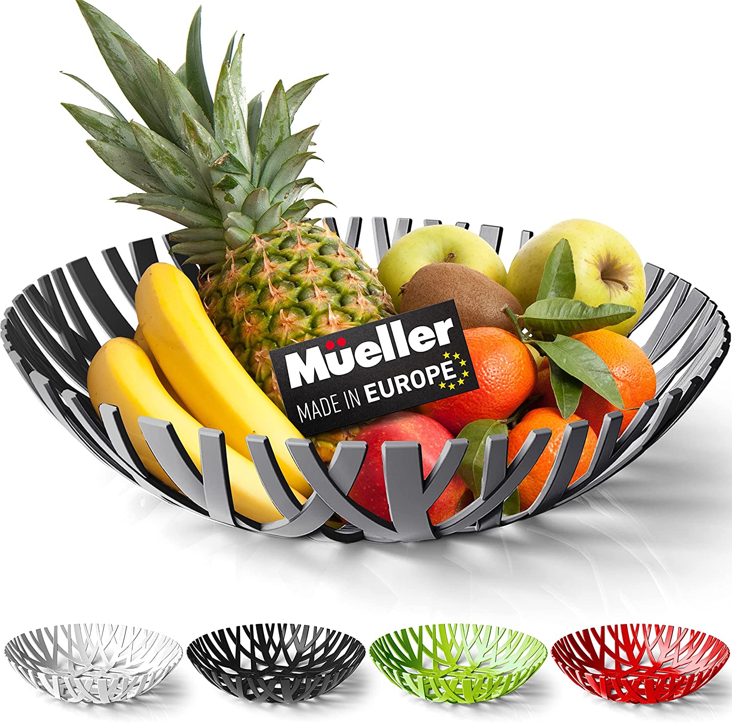 Mullearhome_Decorative Fruit Bowl – Gray