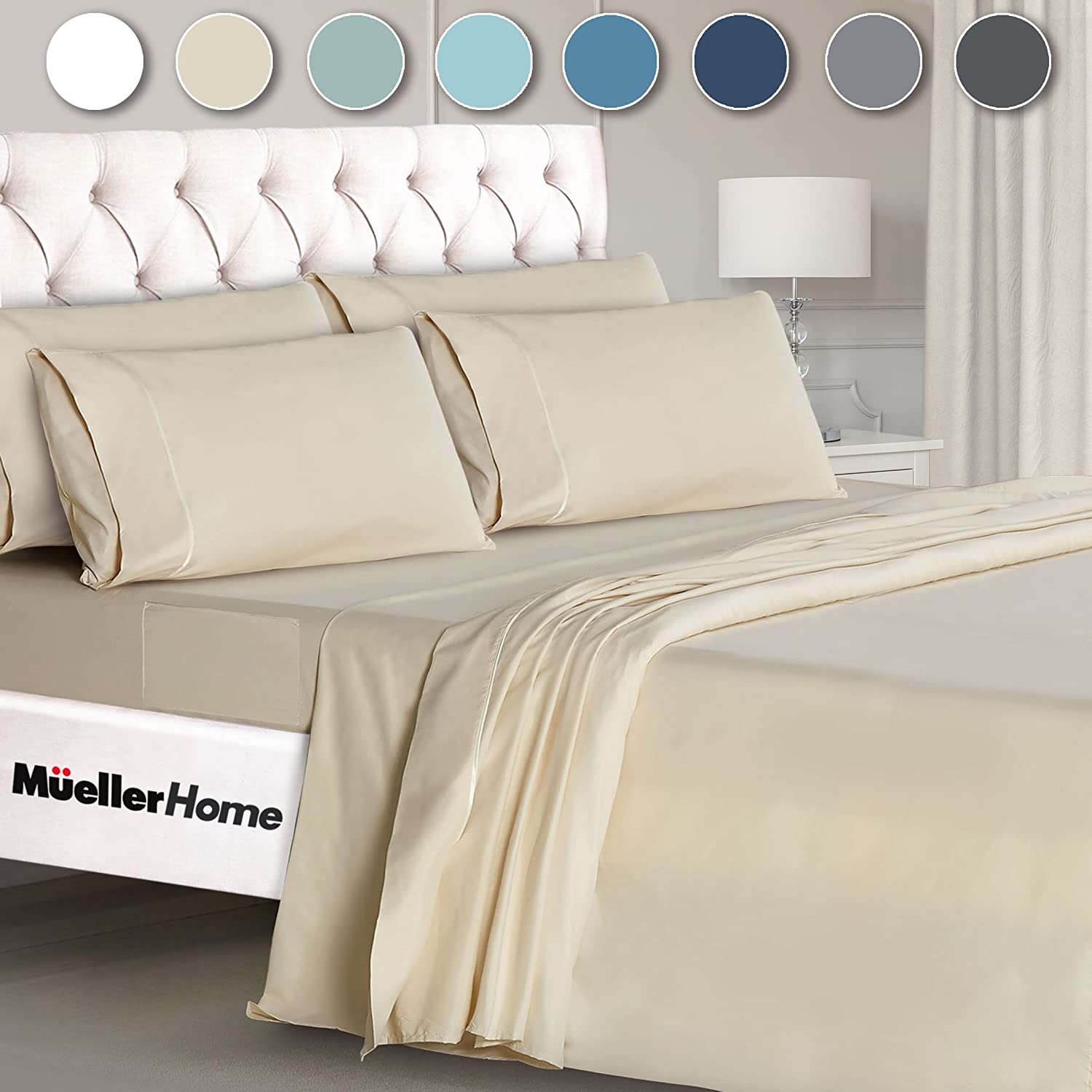 muelleraustria_6PC-Bed-Sheet-Cream-Queen1