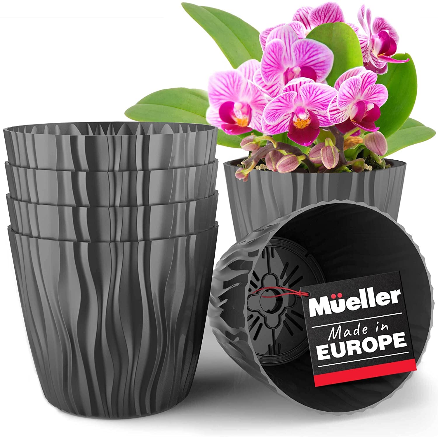 muellerhome_Decorative-Plant-and-Flower-Pots–Small-6-Piece-Gray-Set