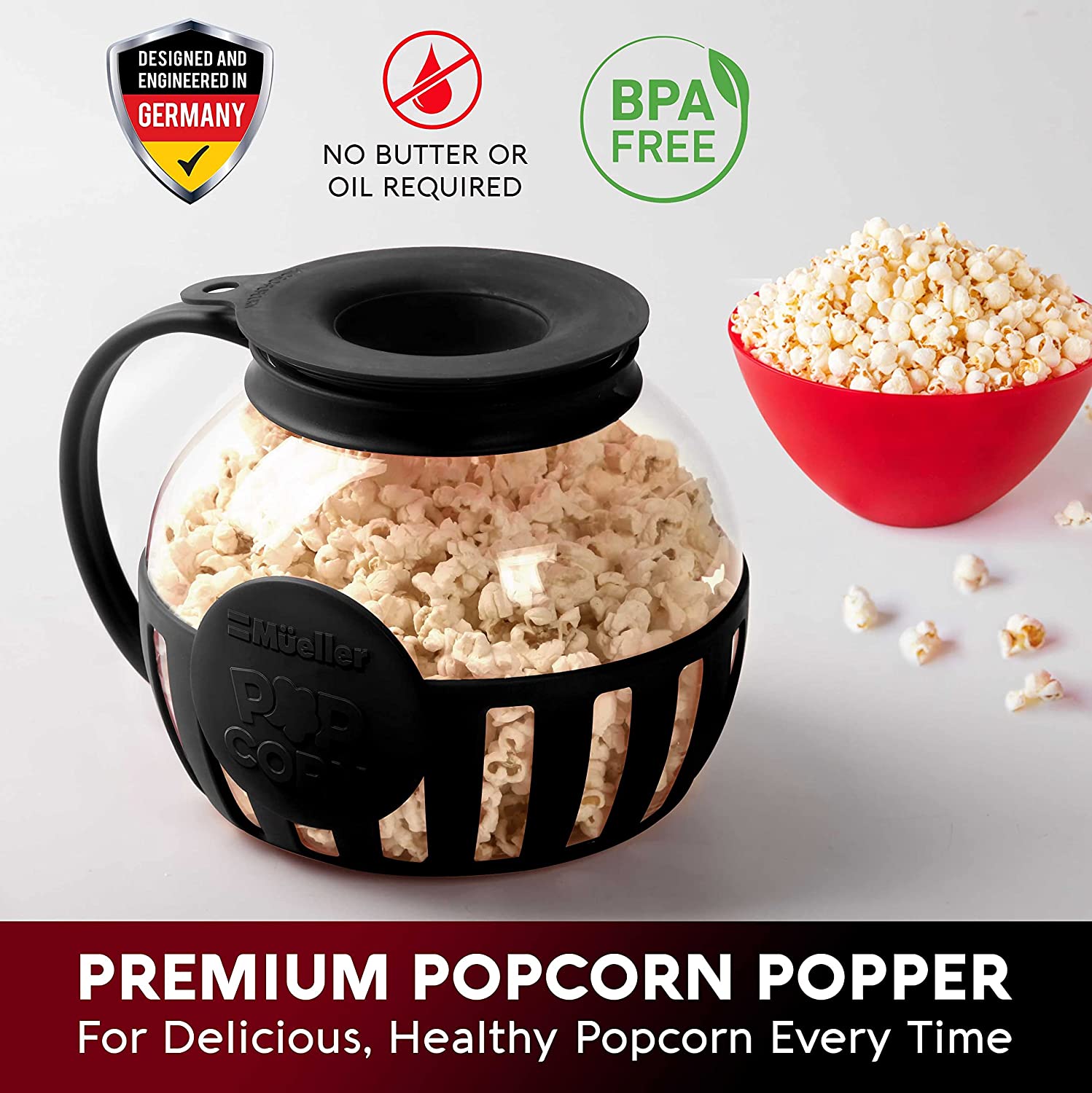 muellerhome_Premium Microwave Popcorn Popper – Black1