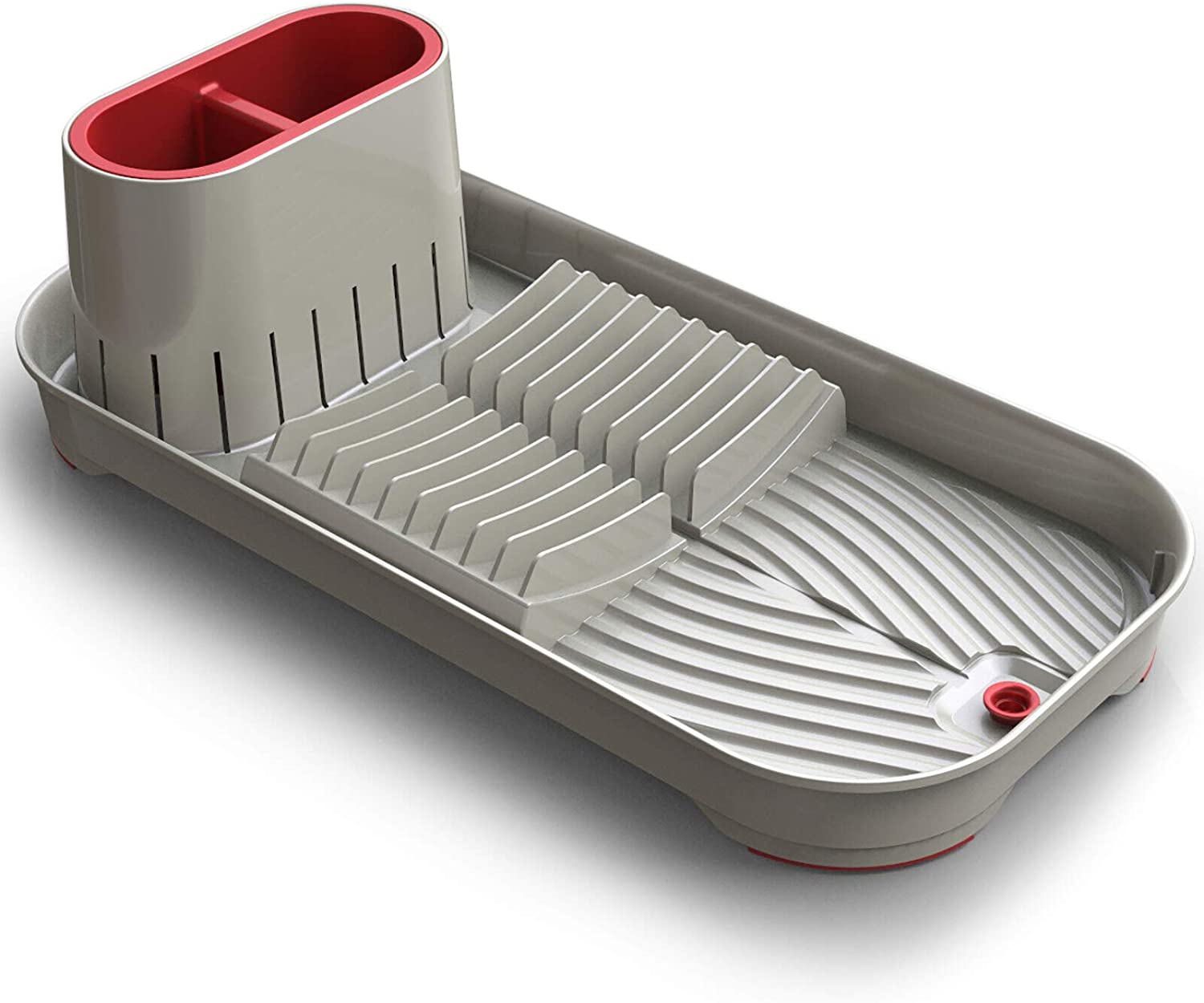 Small Dish Drying Rack Beige/Red muellerhome.us