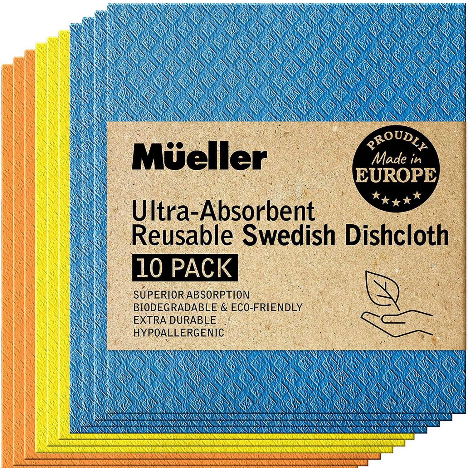 muellerhome_Ultra-Absorbent-Reusable-Swedish-Dish-Cloths–10-Pk-Assorted-Colors